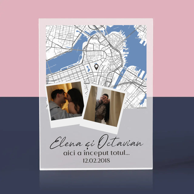 Harta Oraș: Harta Orașului: Unde A Început Totul - Bloc Acrilic