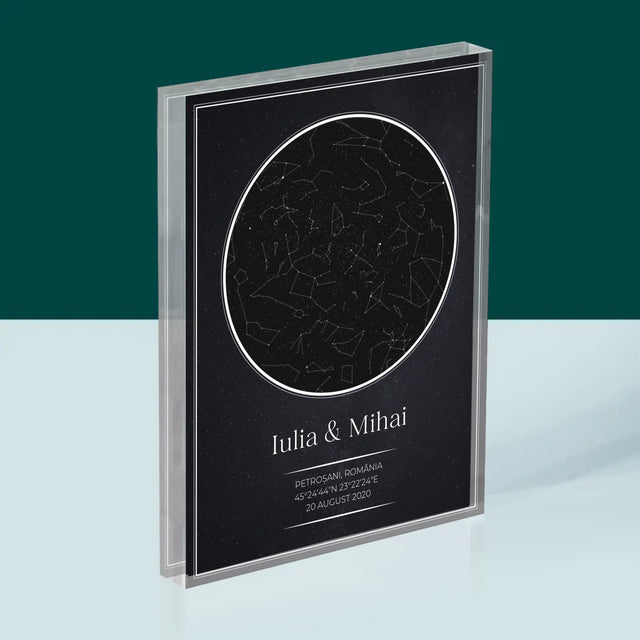 Harta Stelelor: Harta Stelelor: Pentru Îndrăgostiți - Bloc Acrilic