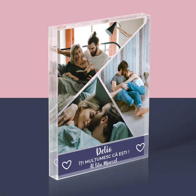 Colaj De Fotografii: Mulțumesc Că Ești - Bloc Acrilic