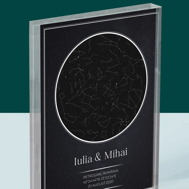 Harta Stelelor: Harta Stelelor: Pentru Îndrăgostiți - Bloc Acrilic