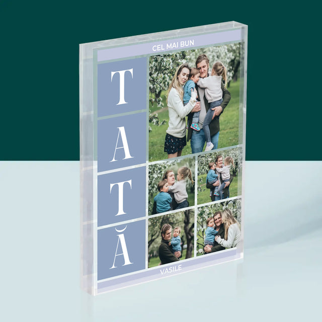 Colaj De Fotografii: Cel Mai Bun Tată - Bloc Acrilic