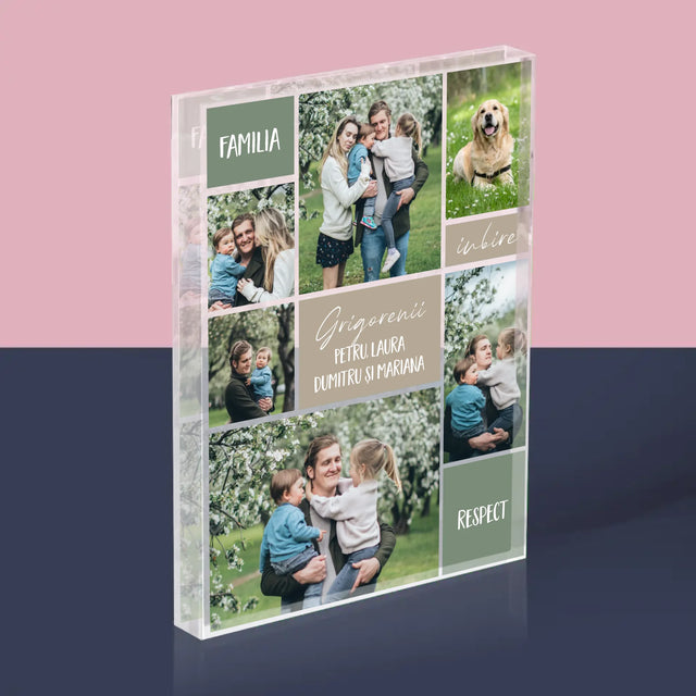 Colaj De Fotografii: Familia Colaj Din Fotografii - Bloc Acrilic