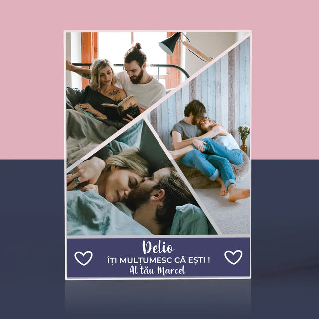 Colaj De Fotografii: Mulțumesc Că Ești - Bloc Acrilic