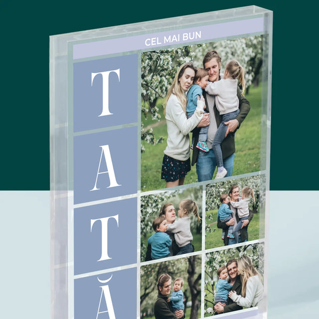 Colaj De Fotografii: Cel Mai Bun Tată - Bloc Acrilic