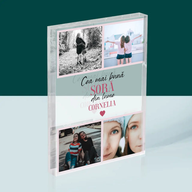 Colaj De Fotografii: Cea Mai Bună Soră Din Lume - Bloc Acrilic