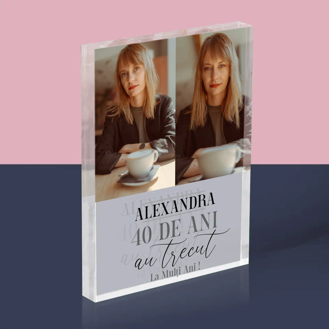 Colaj De Fotografii: Au Trecut 40 De Ani - Bloc Acrilic