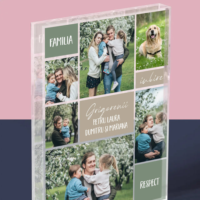Colaj De Fotografii: Familia Colaj Din Fotografii - Bloc Acrilic