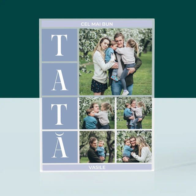Colaj De Fotografii: Cel Mai Bun Tată - Bloc Acrilic