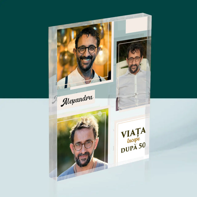 Colaj De Fotografii: Viața Începe După 50 - Bloc Acrilic