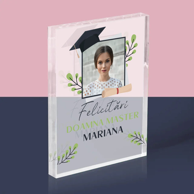 Fotografie Si Semnătură: Felicitări Master - Bloc Acrilic