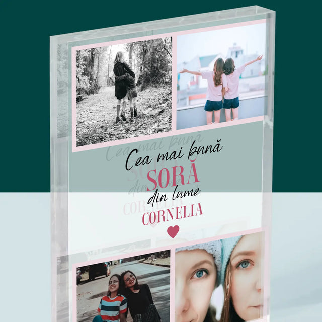 Colaj De Fotografii: Cea Mai Bună Soră Din Lume - Bloc Acrilic