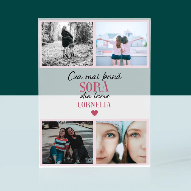 Colaj De Fotografii: Cea Mai Bună Soră Din Lume - Bloc Acrilic