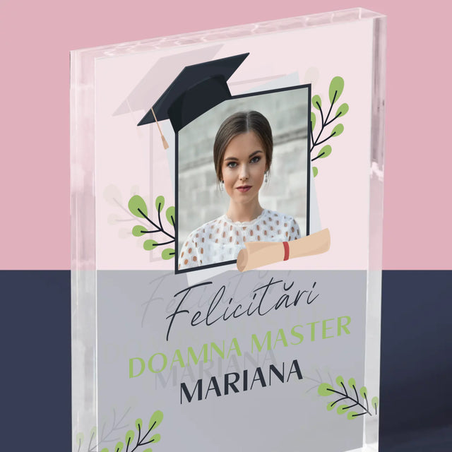 Fotografie Si Semnătură: Felicitări Master - Bloc Acrilic