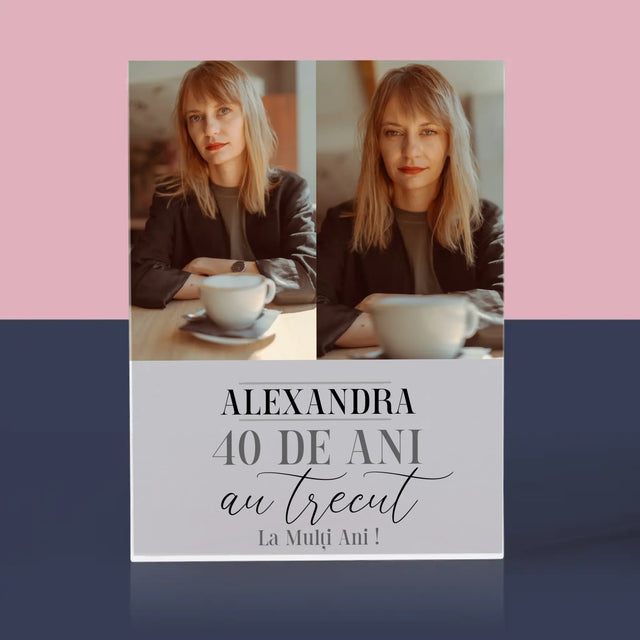 Colaj De Fotografii: Au Trecut 40 De Ani - Bloc Acrilic