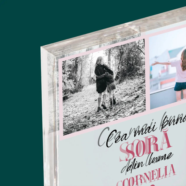 Colaj De Fotografii: Cea Mai Bună Soră Din Lume - Bloc Acrilic