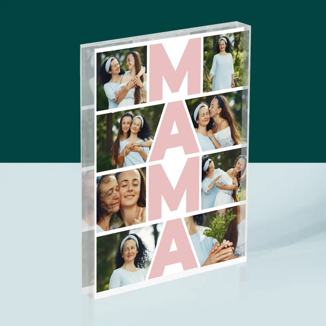 Colaj De Fotografii: Mama Colaj Din Fotografii - Bloc Acrilic