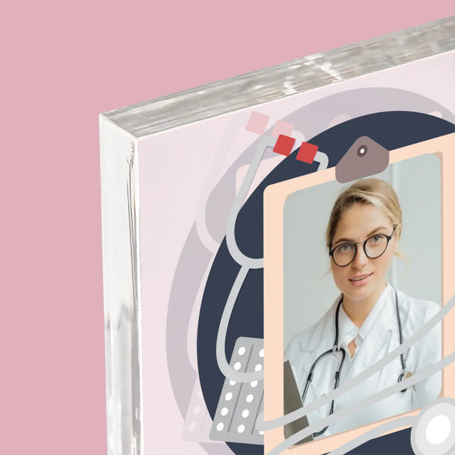 Fotografie Si Semnătură: Medic Cu Inimă Mare - Bloc Acrilic