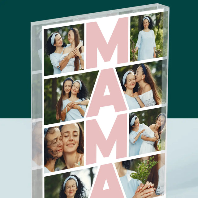 Colaj De Fotografii: Mama Colaj Din Fotografii - Bloc Acrilic