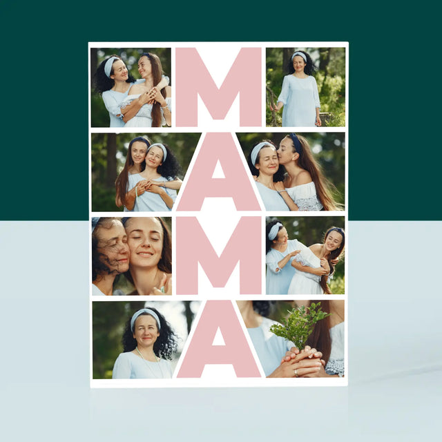 Colaj De Fotografii: Mama Colaj Din Fotografii - Bloc Acrilic