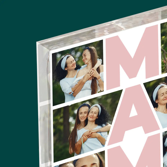 Colaj De Fotografii: Mama Colaj Din Fotografii - Bloc Acrilic