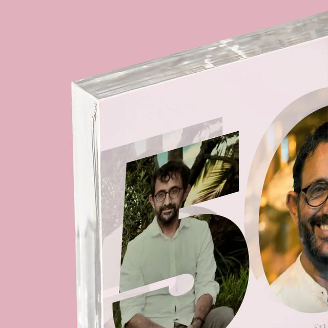 Cuvânt Din Fotografii: 50 Zi De Naștere - Bloc Acrilic