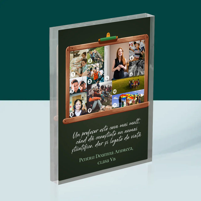 Formă Din Fotografii: Profesorul E Ceva Mai Mult - Bloc Acrilic