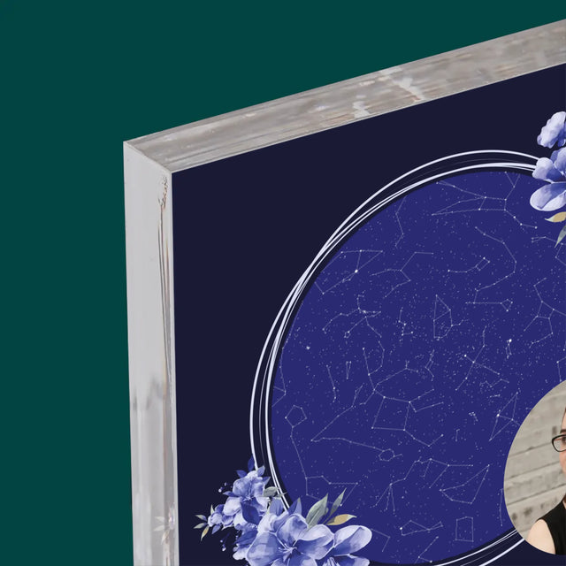 Harta Stelelor: Harta Stelelor: Stelele Strălucesc Pentru A-Ți Sărbători Ziua De Naștere - Bloc Acrilic