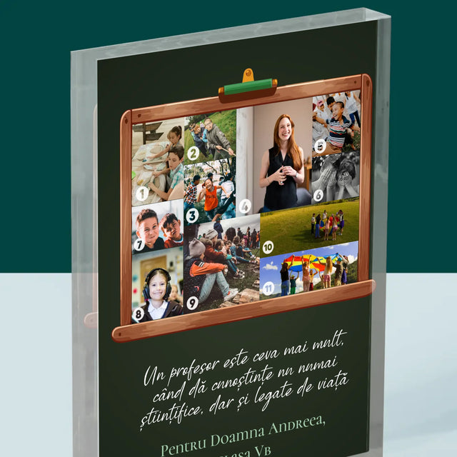 Formă Din Fotografii: Profesorul E Ceva Mai Mult - Bloc Acrilic