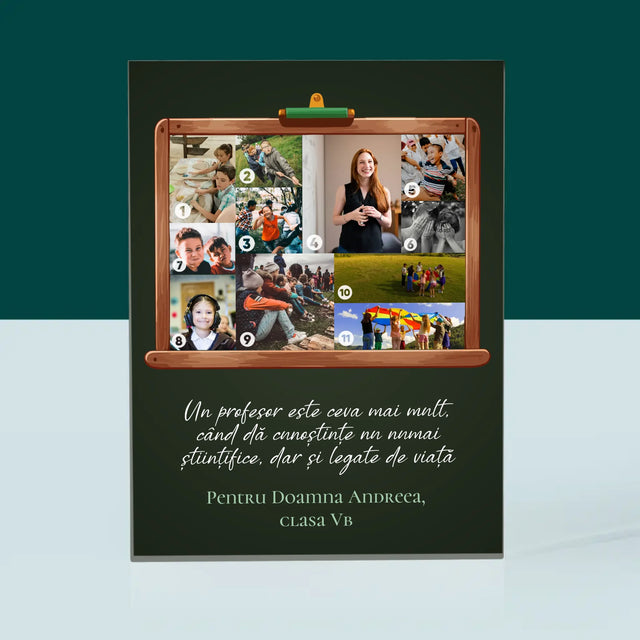 Formă Din Fotografii: Profesorul E Ceva Mai Mult - Bloc Acrilic