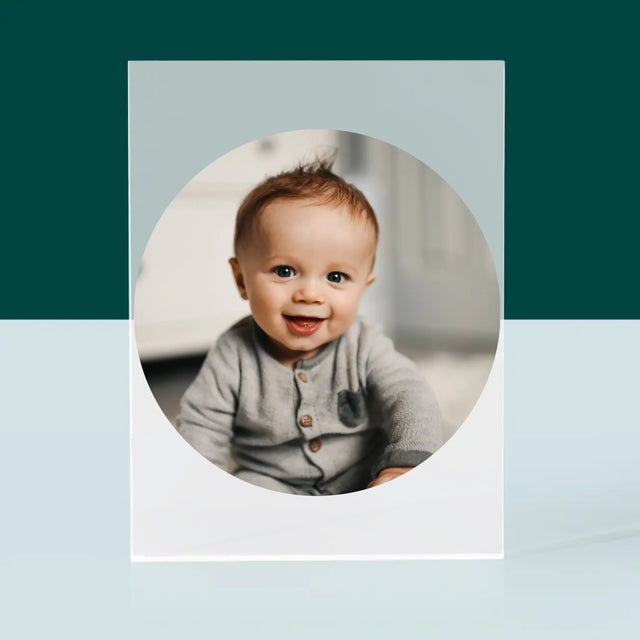 Fotografie Si Semnătură: Fotografie În Cerc - Bloc Acrilic