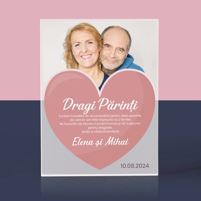 Fotografie Si Semnătură: Dragi Părinți - Bloc Acrilic