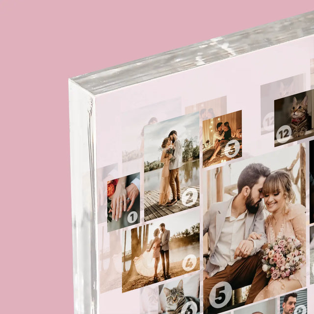 Colaj De Fotografii: Inimă - Colaj Din Fotografii - Bloc Acrilic