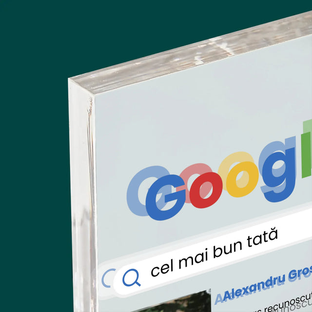 Fotografie Si Semnătură: Cel Mai Bun Tată Rezultat Google - Bloc Acrilic