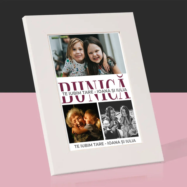 Colaj De Fotografii: Bunică Trăsături De Caracter - Ramă Pentru Fotografii (Horizontală)