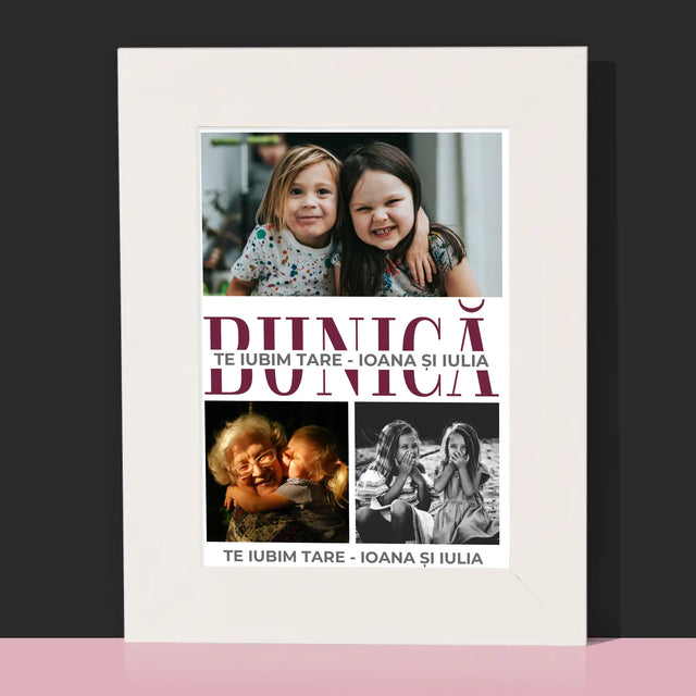 Colaj De Fotografii: Bunică Trăsături De Caracter - Ramă Pentru Fotografii (Horizontală)