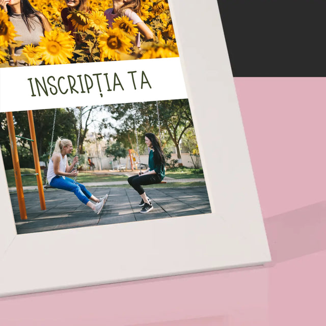 Colaj De Fotografii: 2 Fotografii Cu Inscripție - Ramă Pentru Fotografii (Horizontală)