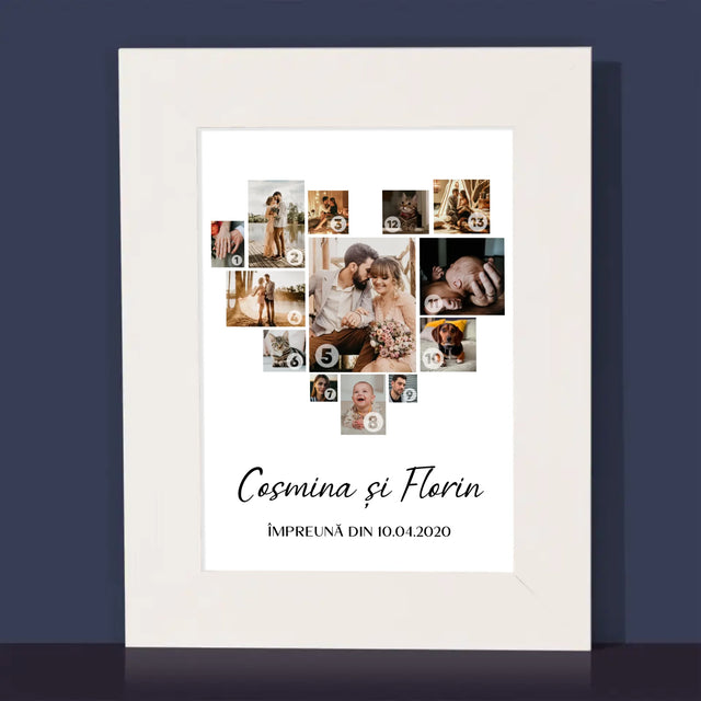 Colaj De Fotografii: Inimă - Colaj Din Fotografii - Ramă Pentru Fotografii (Horizontală)