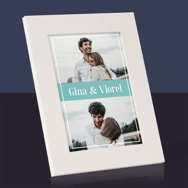 Colaj De Fotografii: Cuplu Nume - Ramă Pentru Fotografii (Horizontală)