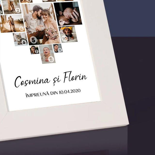 Colaj De Fotografii: Inimă - Colaj Din Fotografii - Ramă Pentru Fotografii (Horizontală)