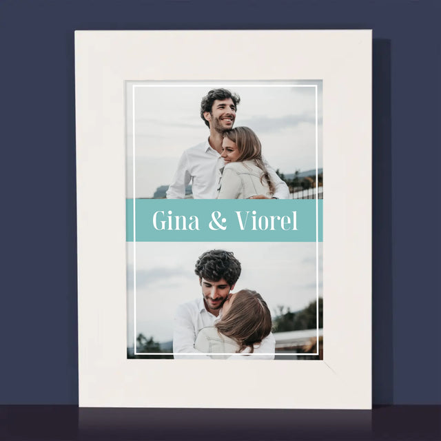 Colaj De Fotografii: Cuplu Nume - Ramă Pentru Fotografii (Horizontală)