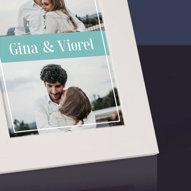 Colaj De Fotografii: Cuplu Nume - Ramă Pentru Fotografii (Horizontală)