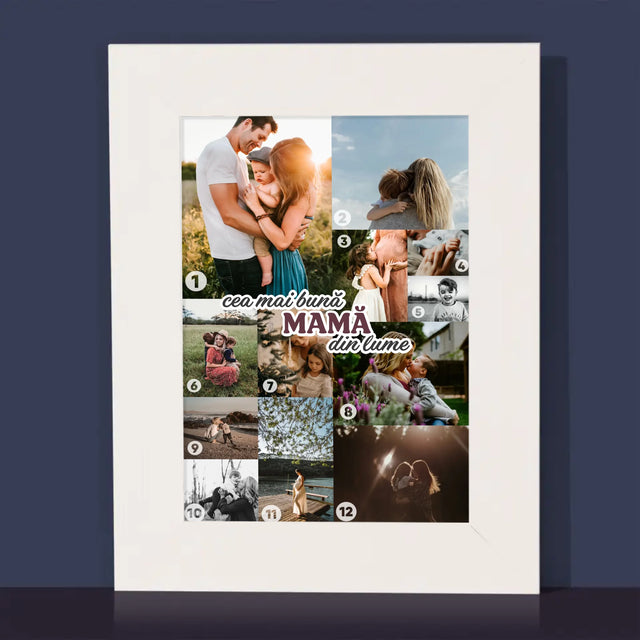 Colaj De Fotografii: Cea Mai Bună Mamă Din Lume - Ramă Pentru Fotografii (Horizontală)