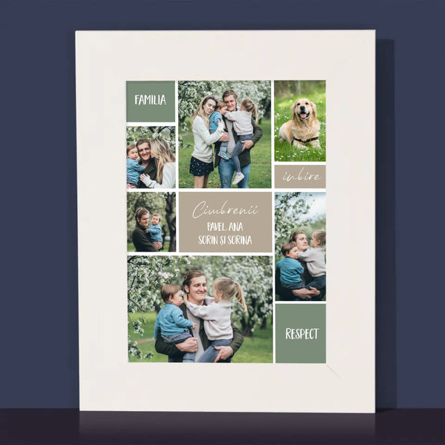Colaj De Fotografii: Familia Colaj Din Fotografii - Ramă Pentru Fotografii (Horizontală)