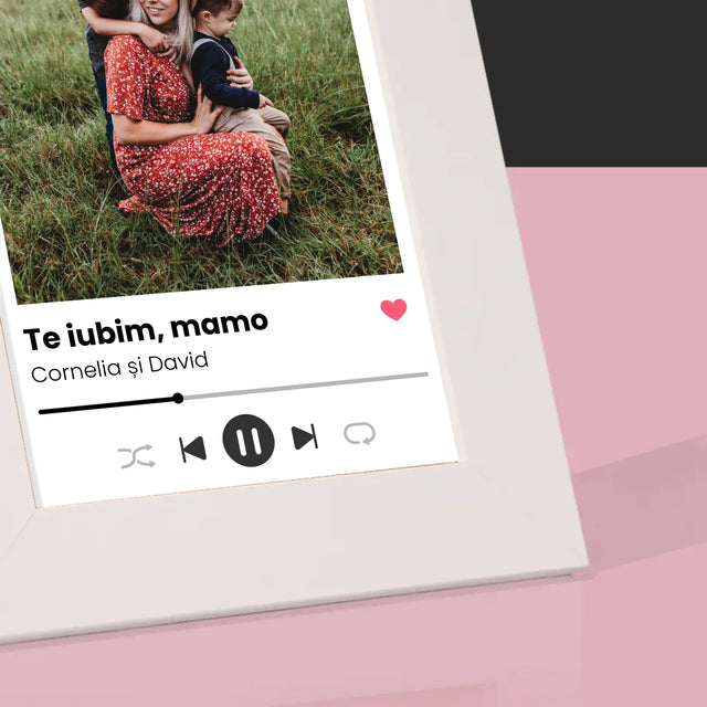 Fotografie Si Semnătură: Te Iubim Mamo - Ramă Pentru Fotografii (Horizontală)