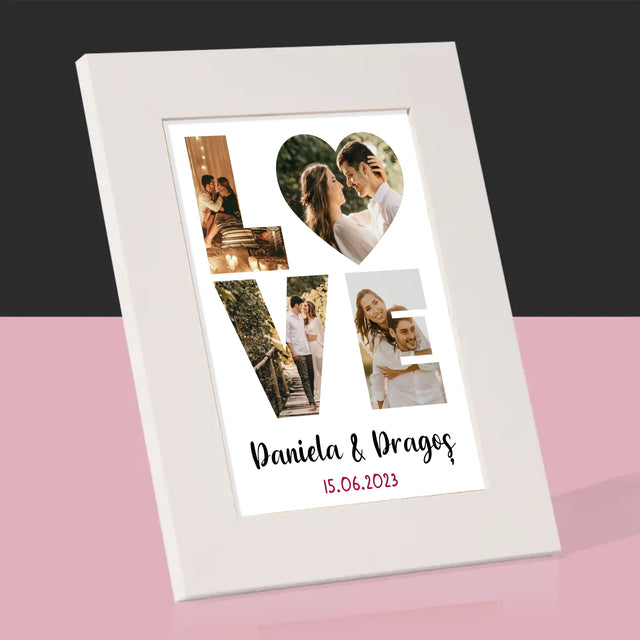 Cuvânt Din Fotografii: Love Din Fotografiile Tale - Ramă Pentru Fotografii (Horizontală)