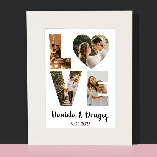 Cuvânt Din Fotografii: Love Din Fotografiile Tale - Ramă Pentru Fotografii (Horizontală)