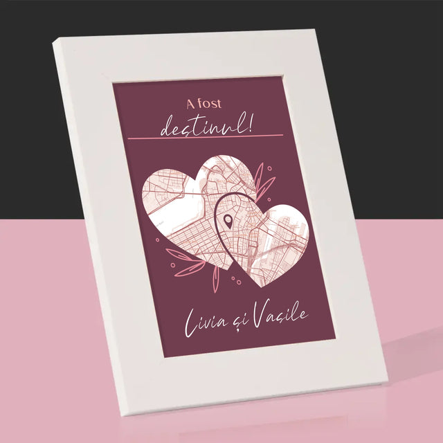 Harta Oraș: Harta Orașului: Destin - Ramă Pentru Fotografii (Horizontală)