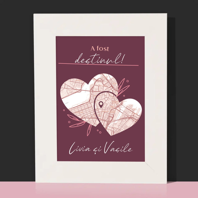 Harta Oraș: Harta Orașului: Destin - Ramă Pentru Fotografii (Horizontală)