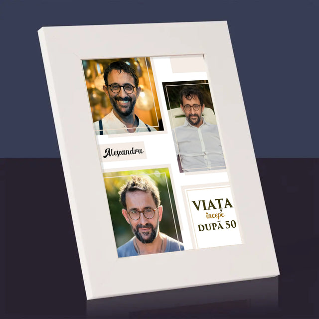 Colaj De Fotografii: Viața Începe După 50 - Ramă Pentru Fotografii (Horizontală)