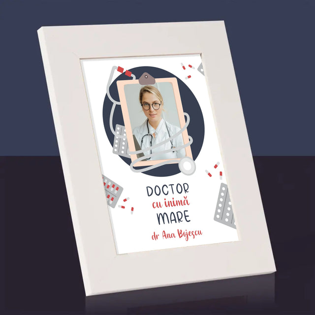 Fotografie Si Semnătură: Medic Cu Inimă Mare - Ramă Pentru Fotografii (Horizontală)